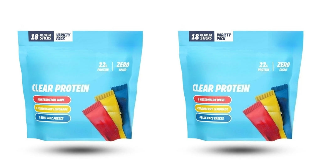 Protein Powder Sample18-Count Stick Packs Zero Sugar Lactose-Free Allergen-Friendly Supports Post-Workout Recovery Mixed Flavors