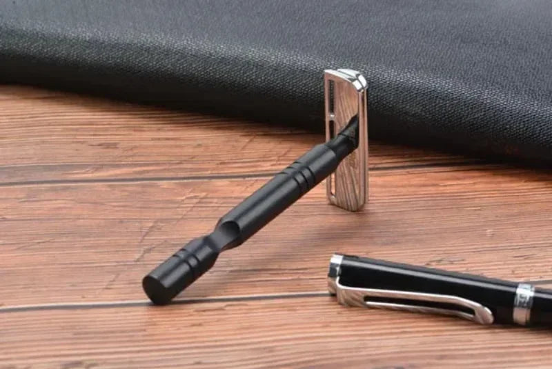 2026 YAQI Chrome And Black Color Aluminum Handle Light Weight AC Blade Excalibur Single-edged Mens Shaving Safety Razor