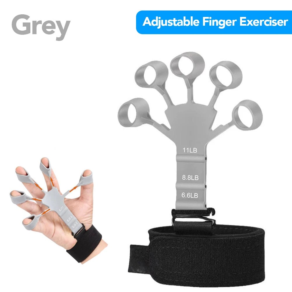 5-60Kg Adjustable Grip Strength Trainer with Finger Exerciser Hand Grip Strengthener for Muscle Building and Injury Recover