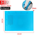 1pcs Soldering Station Mat Silicone Work Mat Heat Resistant Anti-Static Magnetic Mat for Electronic Phone Laptop Watch Repair