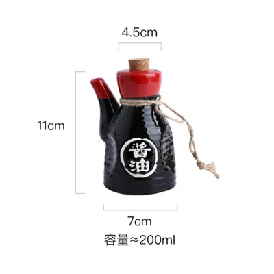 Japanese restaurant ceramic seasoning jar Seasoning jar soy sauce pot bottle mini small tableware