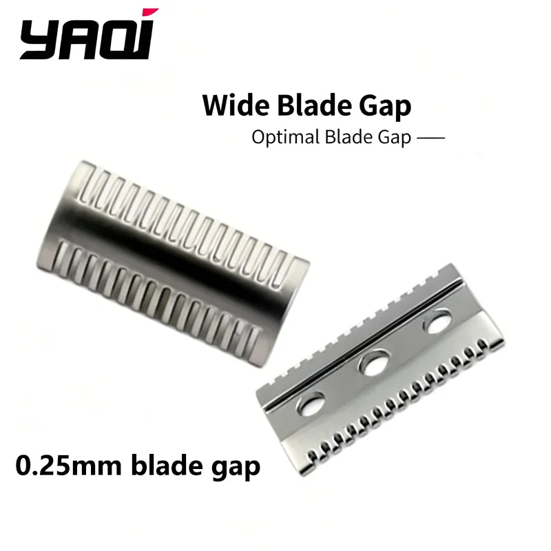 2026 YAQI Matte Chrome Color Mellon Mens Safety Razor Head for Shaving Razors