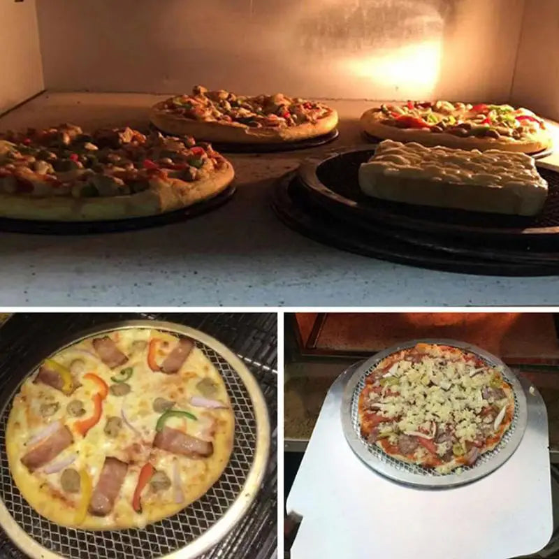 1PC 6-20 Inch Pizza Screen Pan Metal Net Non Stick BakingTray New Seamless Aluminum Alloy Metal Net Bakeware Kitchen Pizza Tools