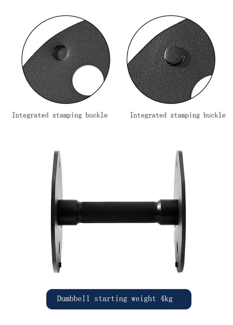 Quick Disassembly Plug-in Adjustable Dumbbells Multifunctional Men's Fitness Arm Muscle 1kg Incremental Steel Dumbbell