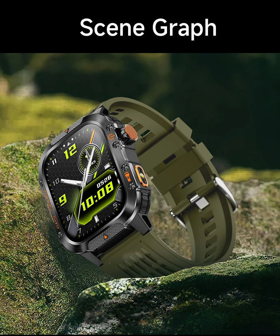 2025 New Dual-Frequency Satellite GPS Sports Smart Watch Compass Barometer Bluetooth Call 10ATM Waterproof Swim Smart Bracelet
