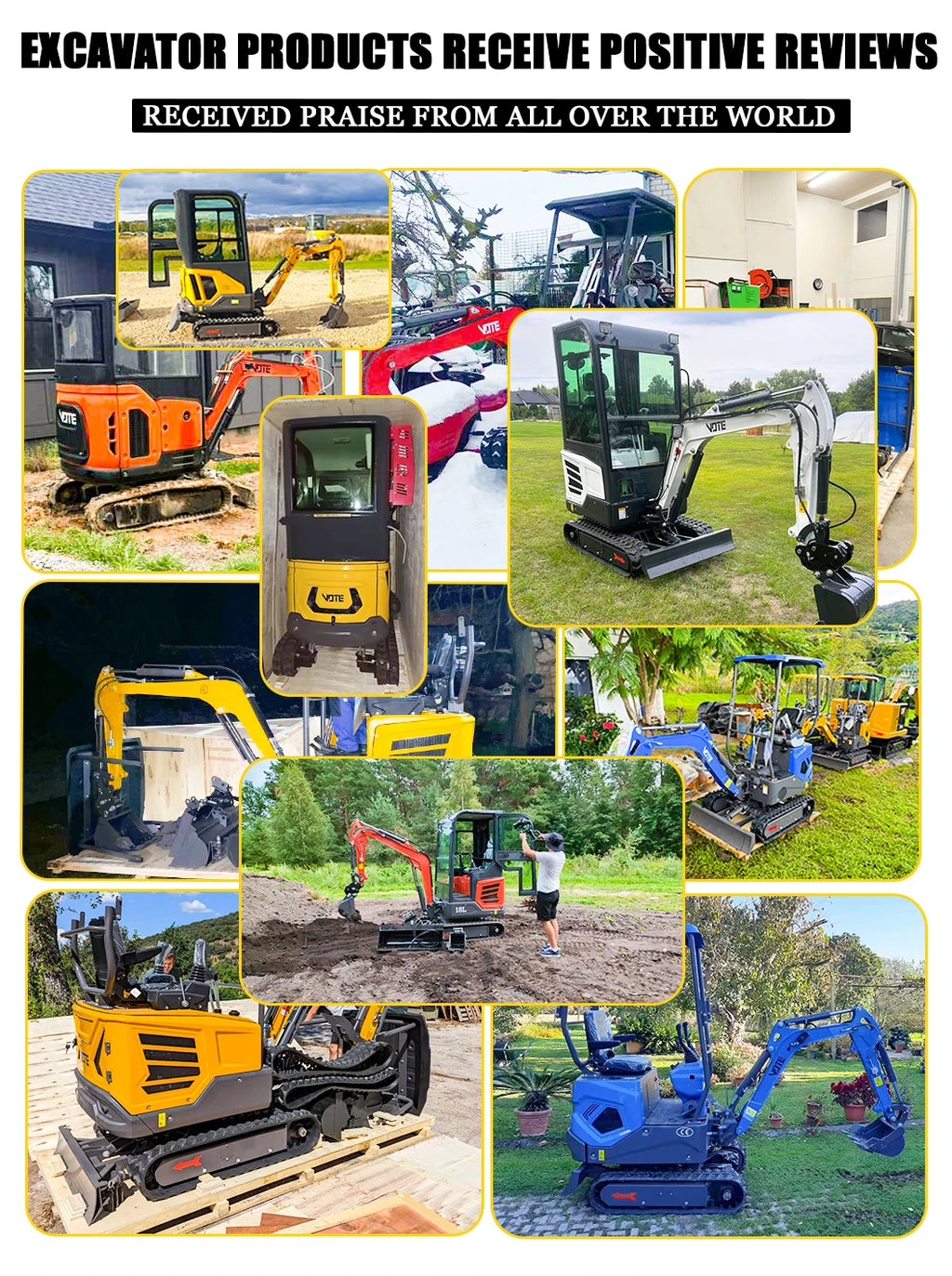 Best selling 1 ton 1.2 ton 1.6 ton 2 ton mini excavator multi functional hydraulic crawler customizable  gardening applications