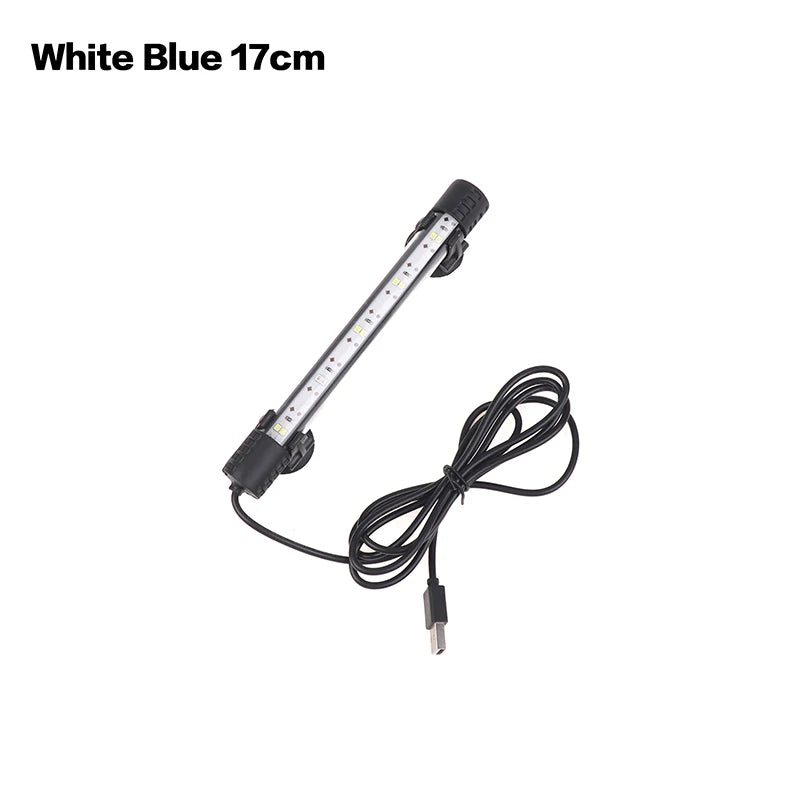 Fish Tank Light Underwater Lighting Submersible Lamp Plant Grow Lamp 110V 17-47CM USB Plug Aquarium Light LED Waterproof