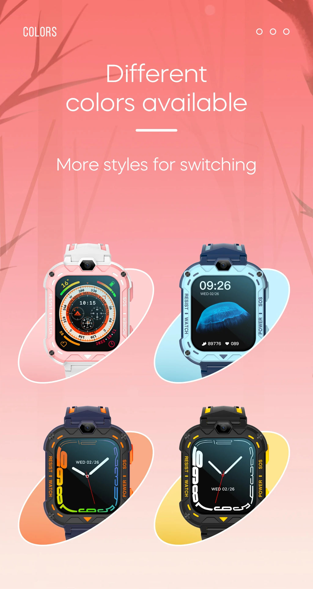 VALDUS 2025 New VK39 4G Children Smartwatch GPS SOS Video Call WIFI SIM Card 0.08Mpix Camera Large Screen 4G Watch For Kids Gift