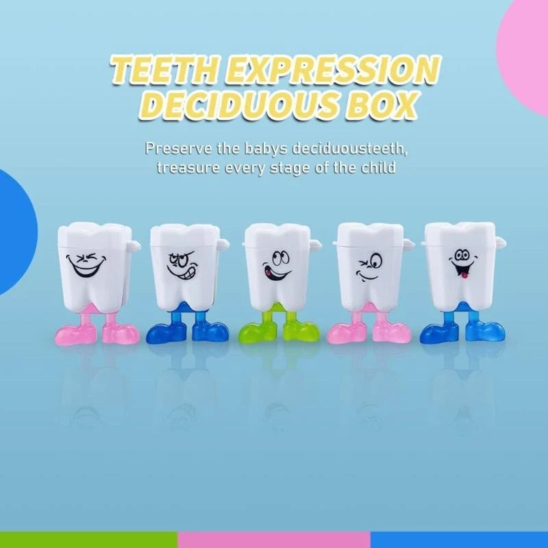 J15U 50-piece Children Tooth Container Baby Teeth Box Kids Tooth Box