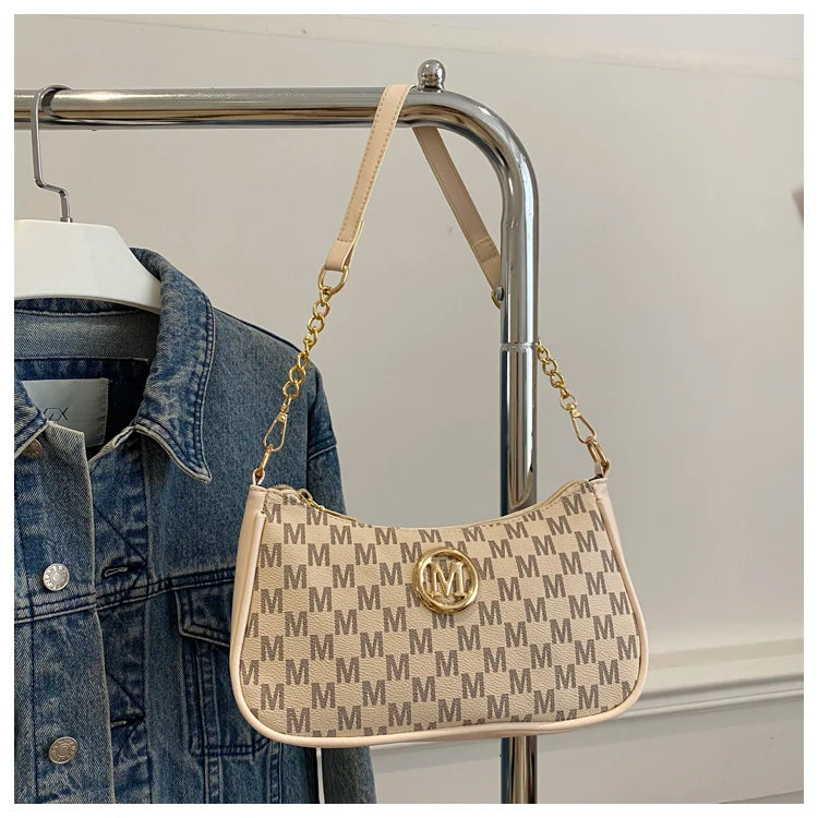 Vintage Floral Print Underarm Bag Women's Crossbody Shoulder Bag Casual Versatile Small Bag Popular Female Fashion Design