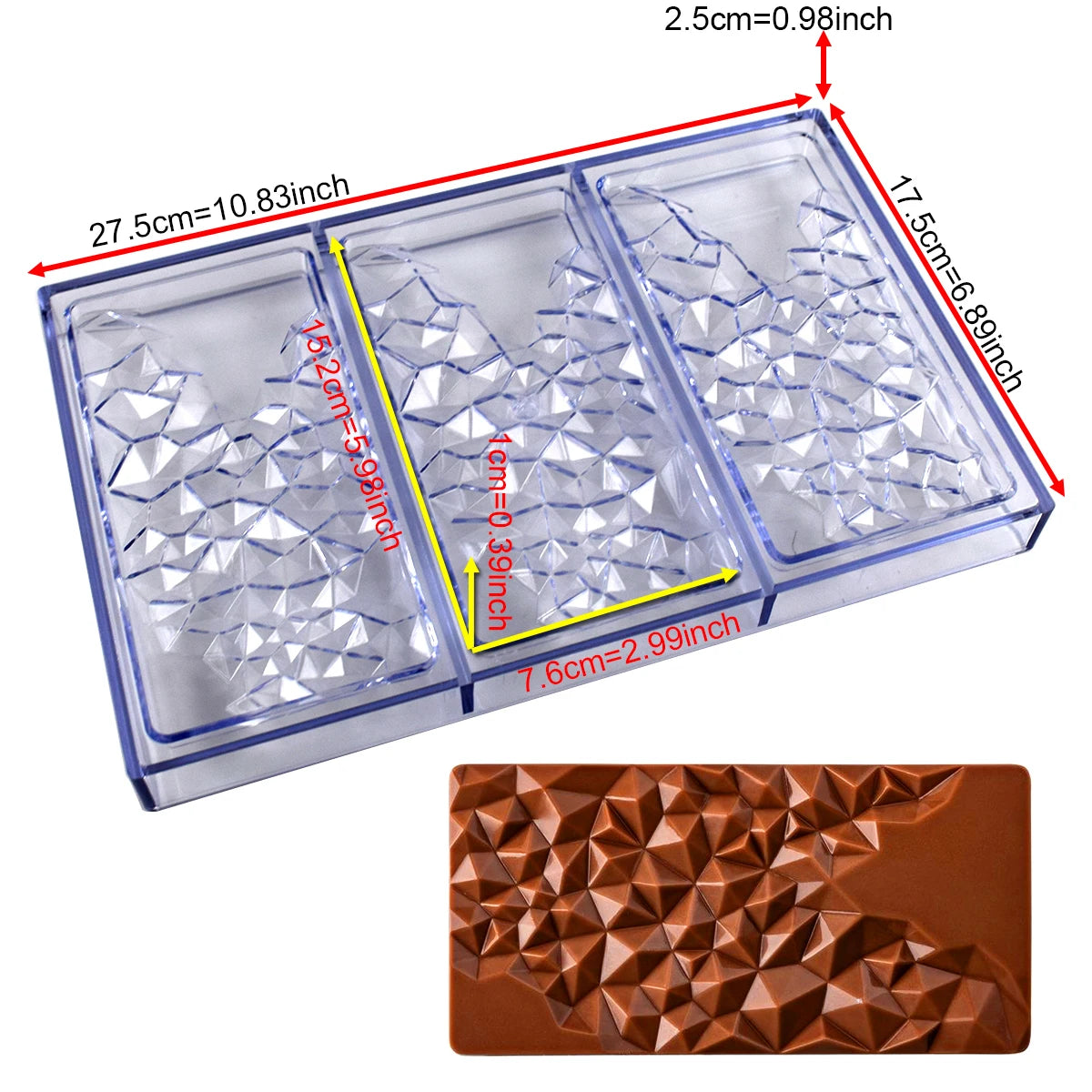 Chocolate Bar Mold Baking Pastry Tools For Baker Polycarbonate Chocolates Bar Bonbons Molds Baking Pastry Confectionery Mould