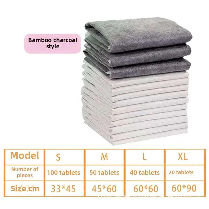 Thickened Bamboo Charcoal Pet Urine Pad Disposable Diaper for Dogs And Cats Absorbent Water Proof Mat Eco Friendly Pet Supplies