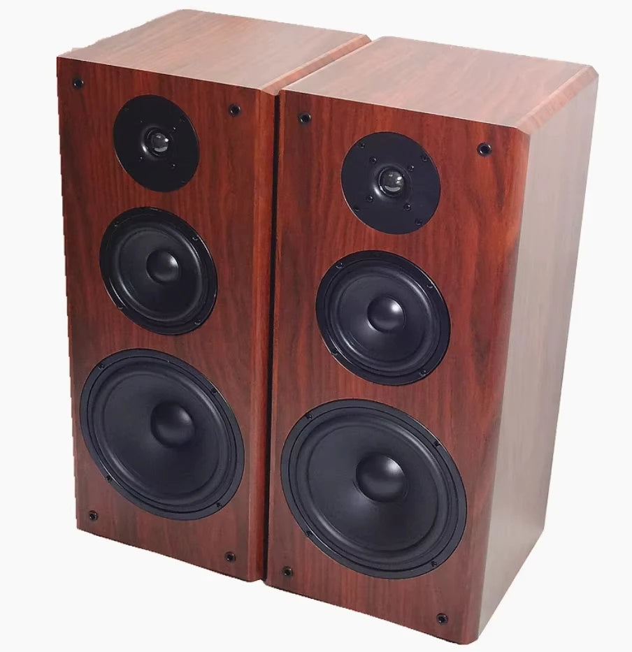 130W-300W Bookshelf Speaker 8 Inch Three-Way Passive Sound Box 8ohm Wooden Loud Speakers HiFi Front Audio For Home Theater DJ
