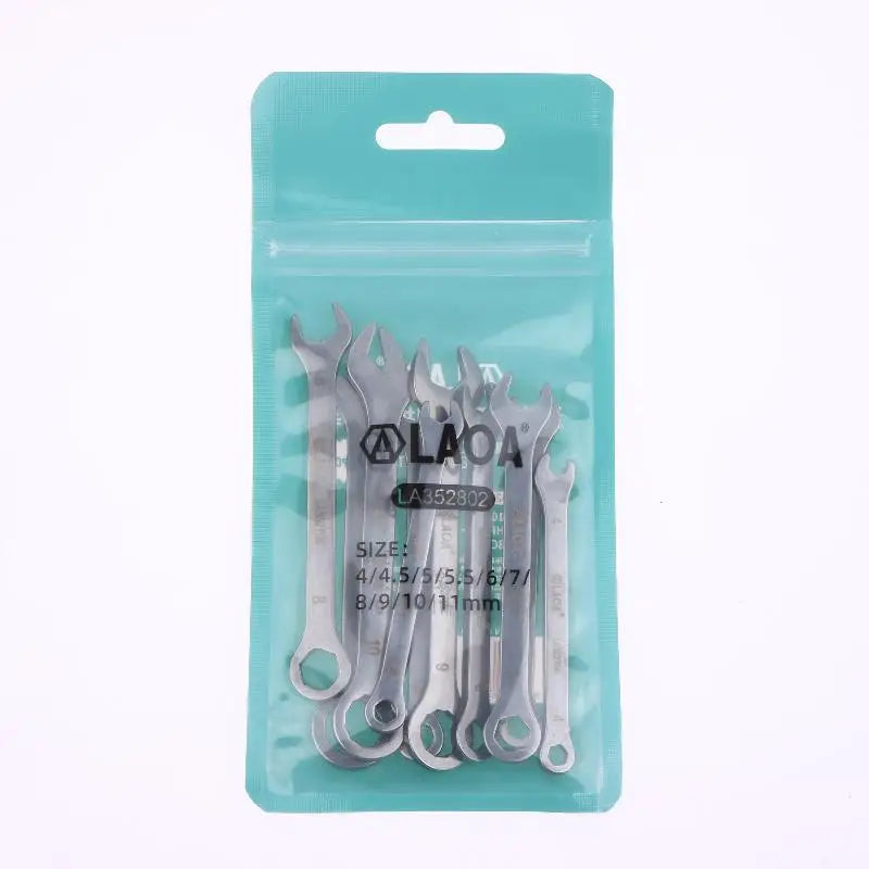 1/8/10Pcs Mini Thin Stainless Steel Double Open-end Wrench 5-11mm Dual-purpose Wrench For Repair Hand Tool Accessory