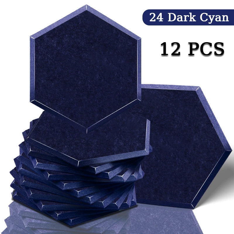 TOUO Acoustic Panel High Density Sound Absorbing Material 12 Pc Soundproofing Panels Studio Acoustic Treatment Sound Isolation