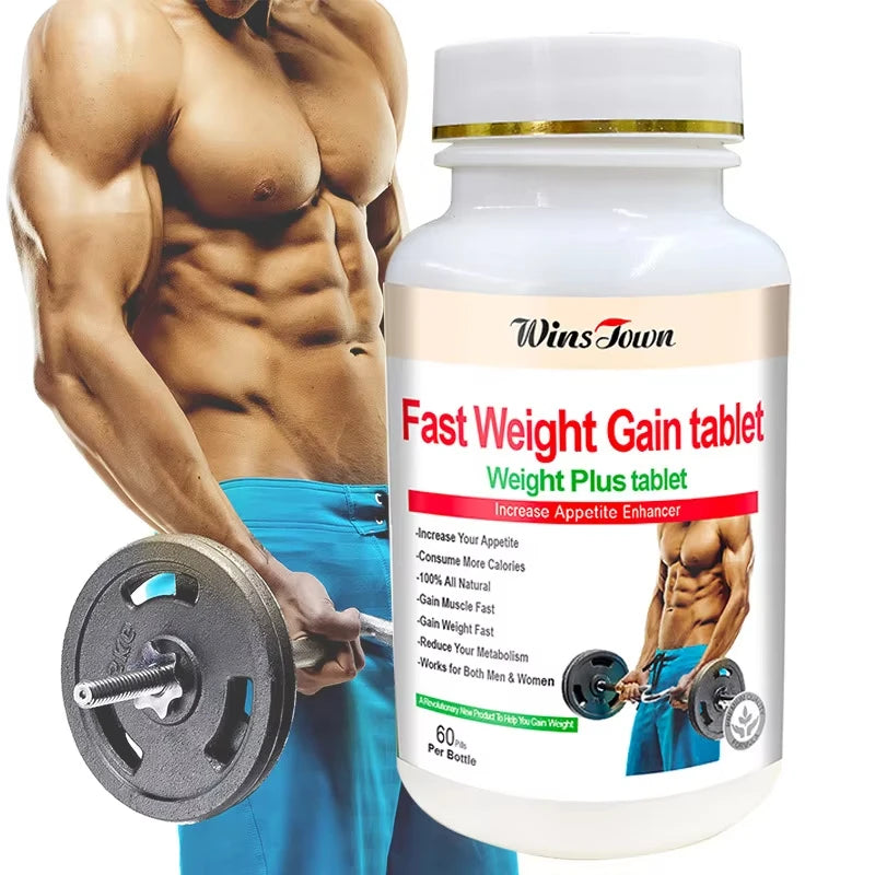 2 Bottle Fast Weight Gain Tablet For Men Boost Max Muscle Building Mass Gainer Body Weight Quick Growth Weight Gain Capsules