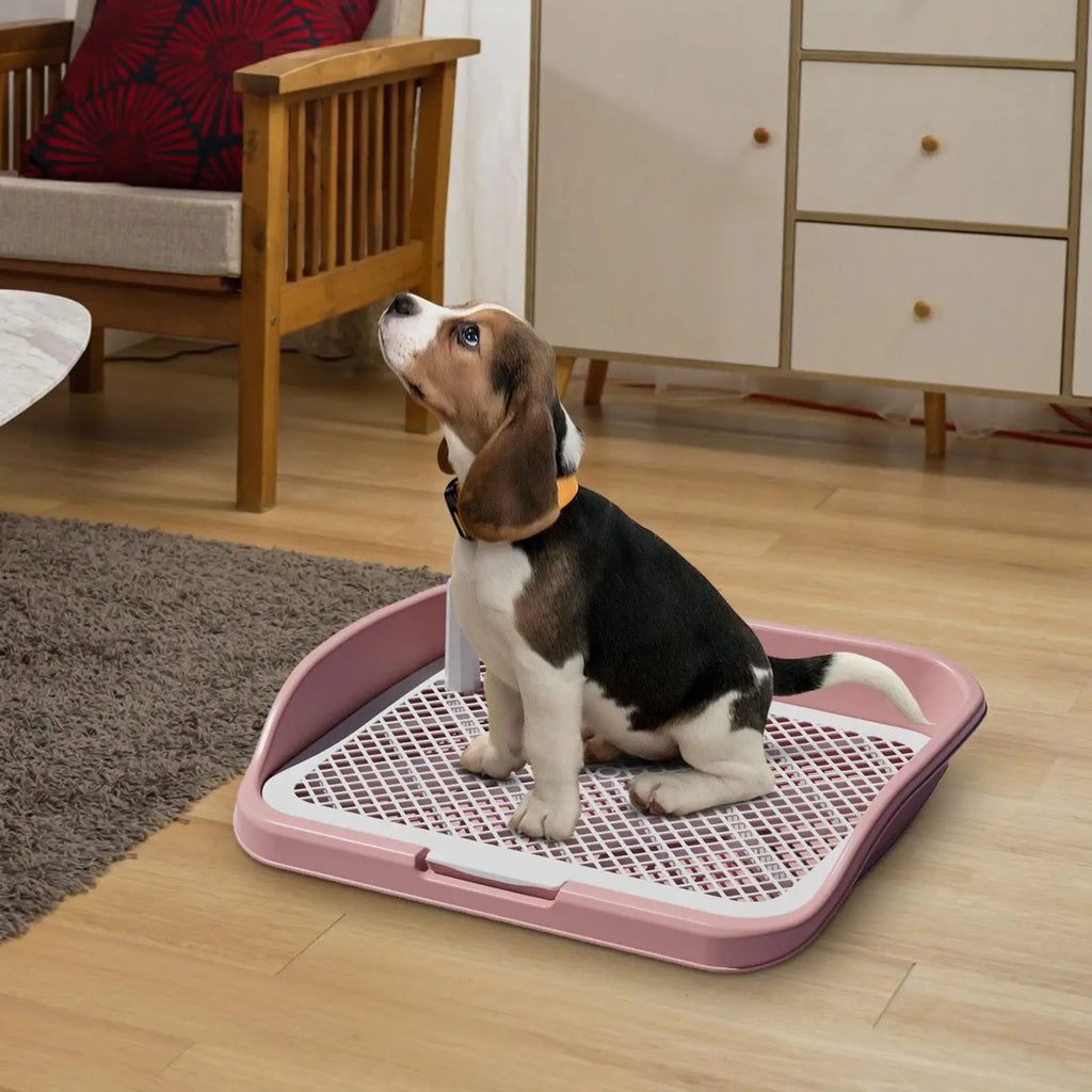 Pee Pad Holder Dog Toilet Open Top Entry Dog Litter Pan Reusable Dog Potty Tray Training Pad for Garden Household Porch Bunny