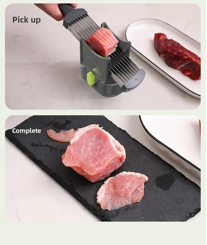 Stainless Steel Multifunctional Cutter for Home Kitchen Slices Thin Meat Diced  Meat Strips Kitchen Meat Cutting Tool