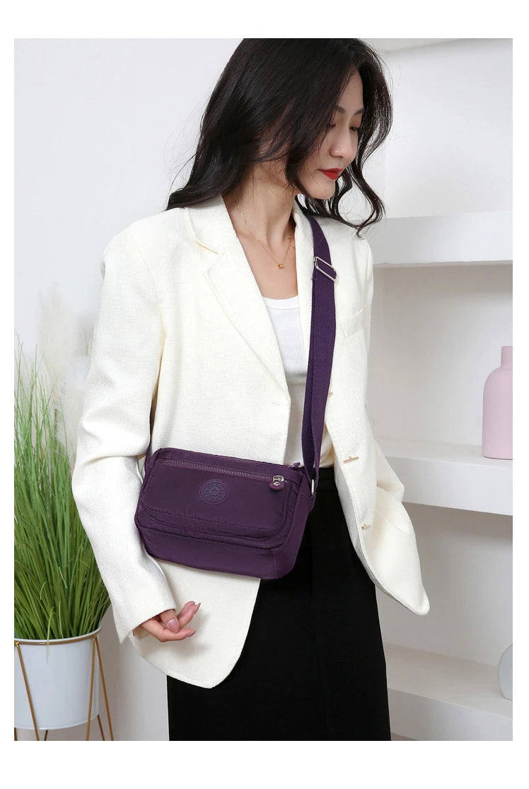 Waterproof Nylon Oxford Cloth Crossbody Bag Women's Single Shoulder Bag Versatile Durable Soft Casual Style Youth Fashion