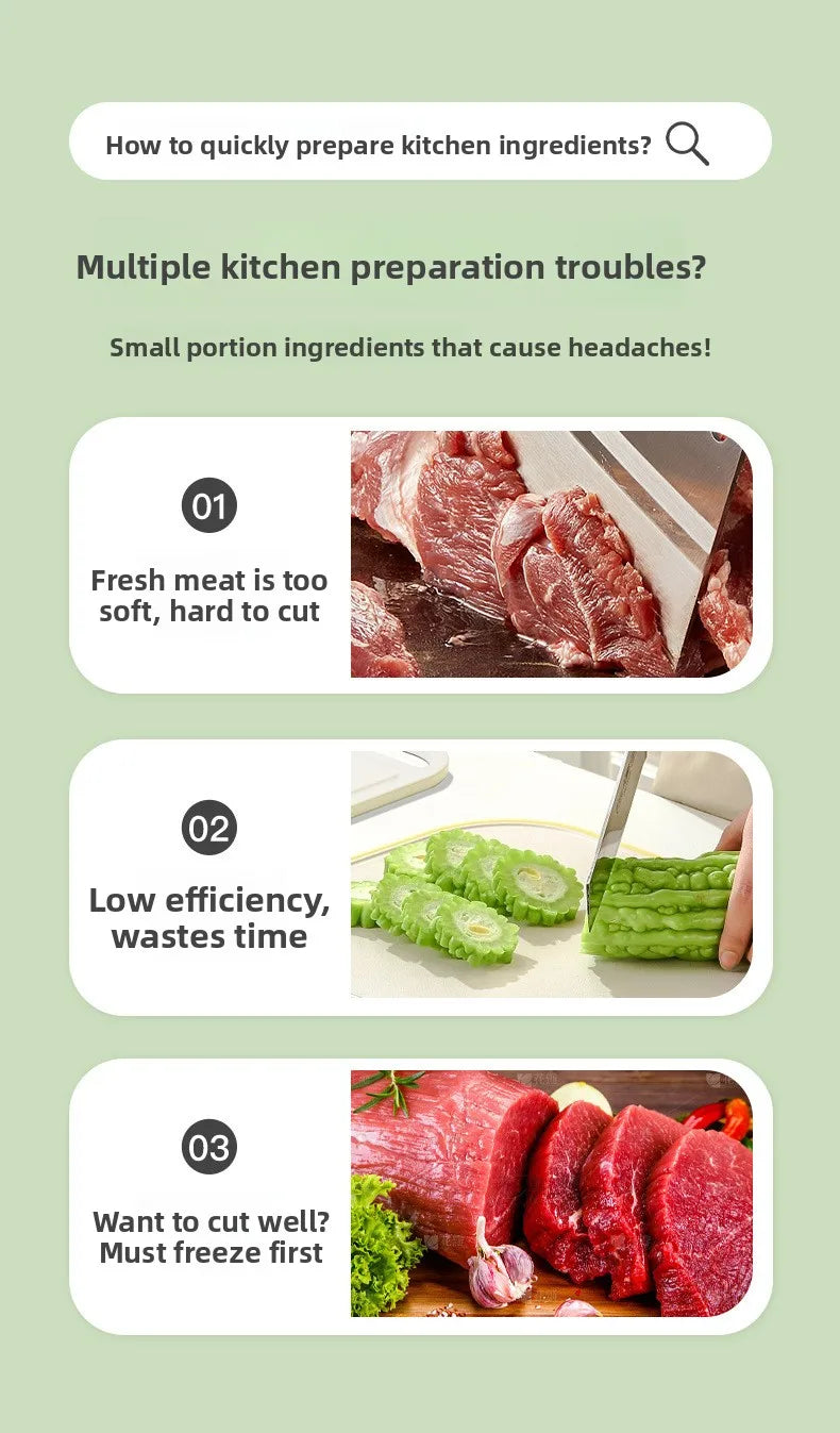 Stainless Steel Multifunctional Cutter for Home Kitchen Slices Thin Meat Diced  Meat Strips Kitchen Meat Cutting Tool