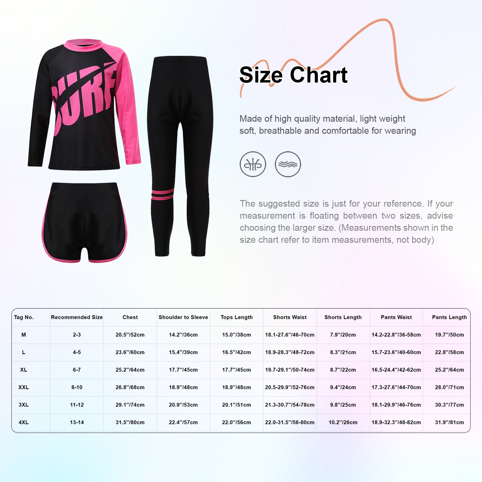 Kids Rash Guard Swimwear 3 Piece Swimming Sets Quickly Dry Swimsuit Sun Protection Long Sleeve Top+Shorts+Pants Swim Outfits