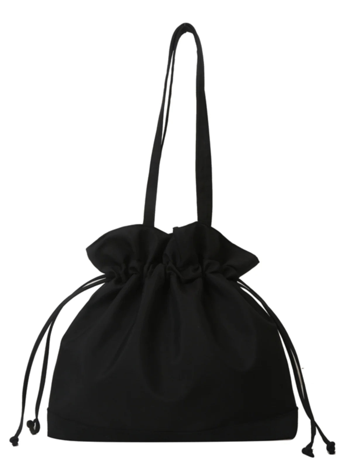 Casual Large Nylon Bucket Bag Women's Simple Style Korean Version Winter 2025 New Fashion Shoulder Handbag Soft Polyester