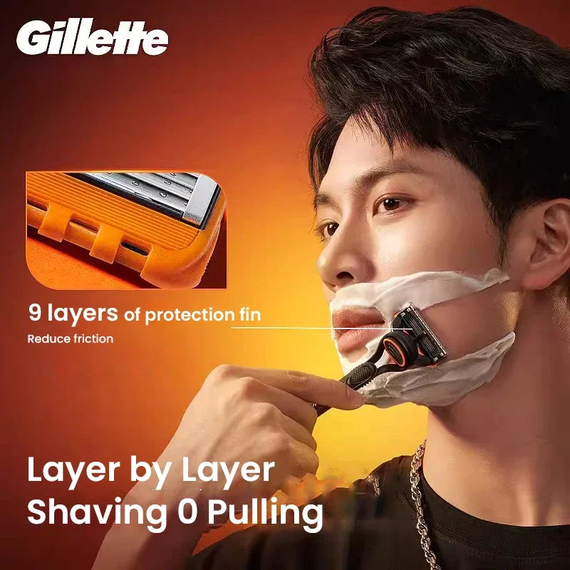 Gillette Fusion 5 Razor Set 1 Handle 25 Cartridges 5 Ultra-Thin Blades Lubrication Strip Back Trimmer