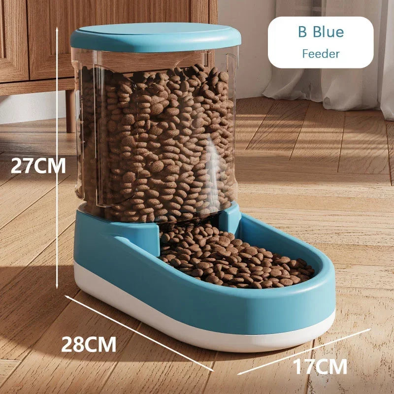 +Large - Capacity Automatic Pet Feeder & Water Dispenser for Dog/Cat, Gravity Design, Save Time & Effort