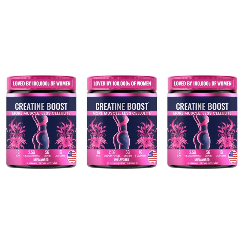 Creatine for Women Booty Builder Supplement with Collagen & BCAA Supports Muscle Development Post-Workout Recovery Elasticity