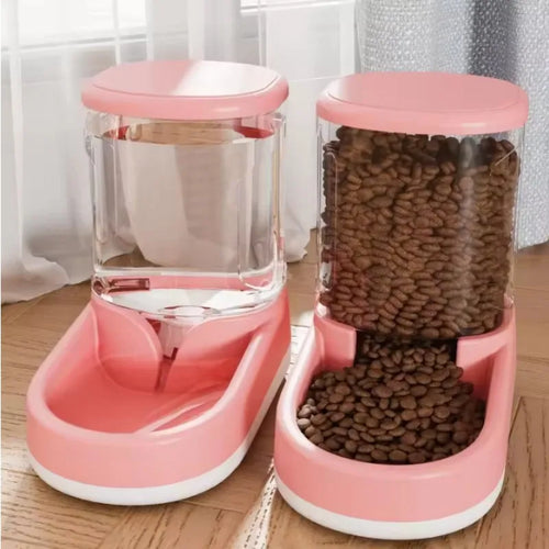+Large - Capacity Automatic Pet Feeder & Water Dispenser for Dog/Cat, Gravity Design, Save Time & Effort