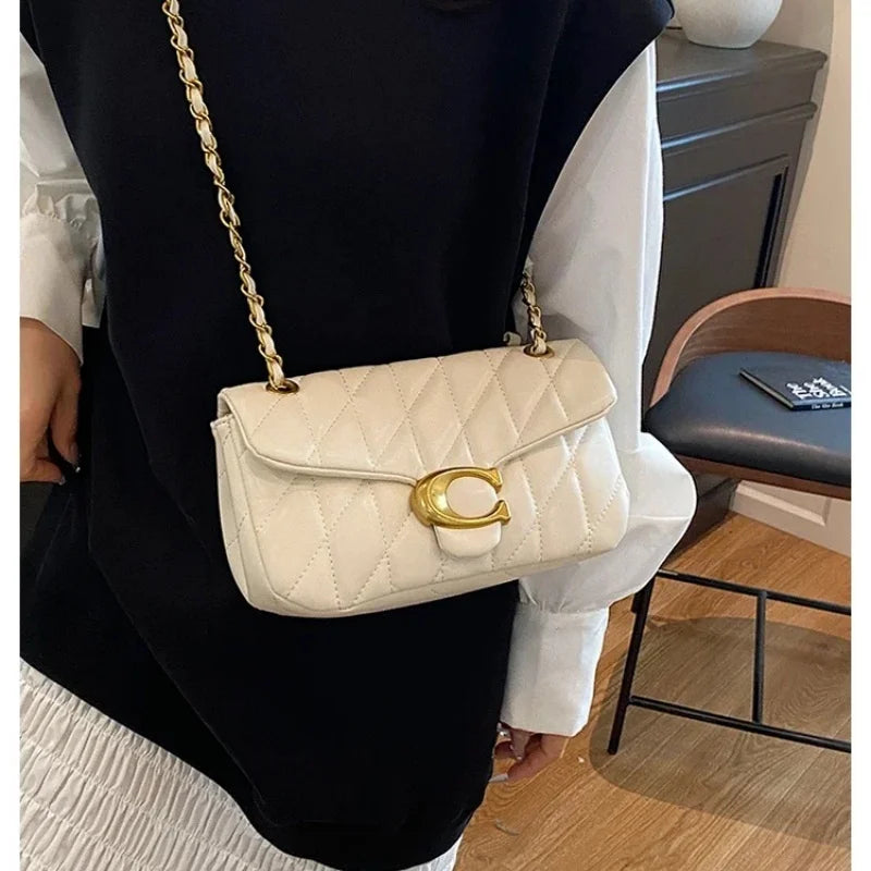Advanced Chain Diamond Grid Bag, High-quality Women's Small Bag, Small Fragrant Style Crossbody Bag, New Bag, Shoulder Bag