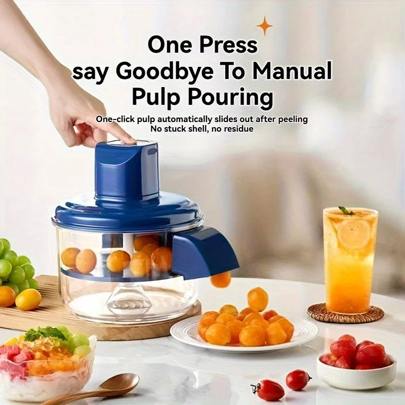 Upgrade 2-in-1 Automatic Grape Peeler Machine, Electric Garlic and Cherry Tomato Peeler, Cordless Fruit Skin Remover for Small P