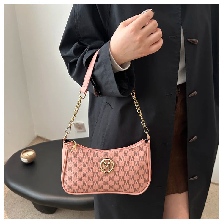 Vintage Floral Print Underarm Bag Women's Crossbody Shoulder Bag Casual Versatile Small Bag Popular Female Fashion Design
