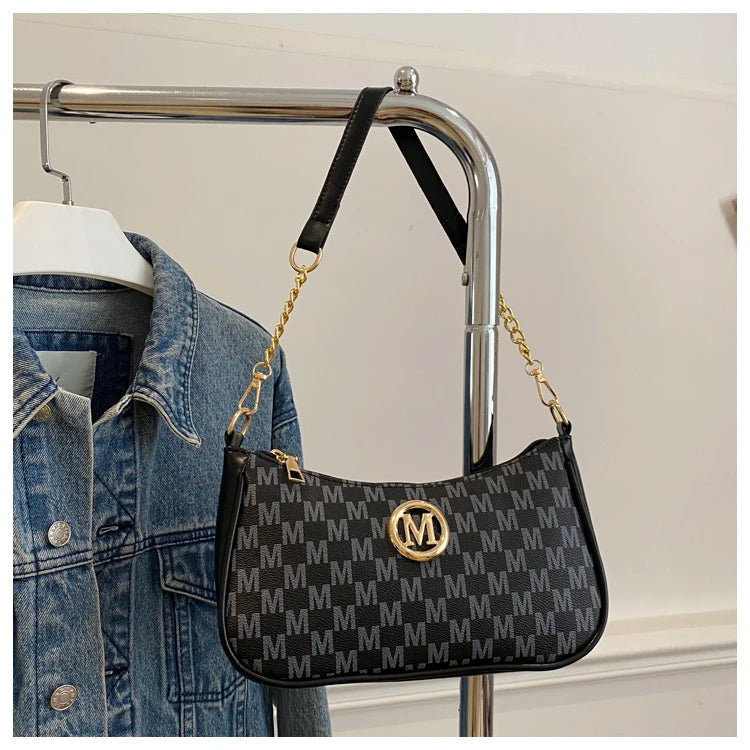 Vintage Floral Print Underarm Bag Women's Crossbody Shoulder Bag Casual Versatile Small Bag Popular Female Fashion Design