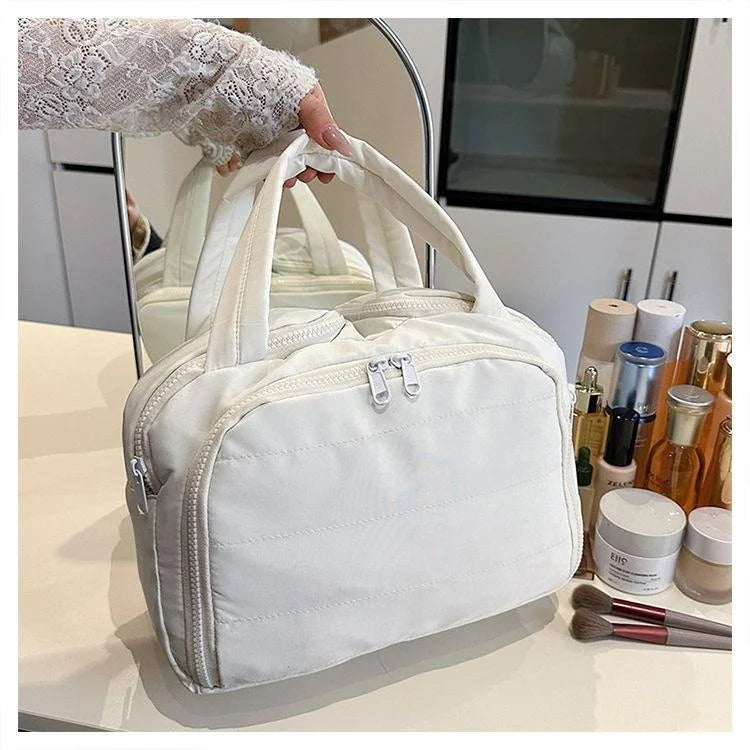 Large Capacity Portable Makeup Bag Travel Cosmetic Storage Waterproof Multi-layer Organizer High Aesthetic Value Handheld