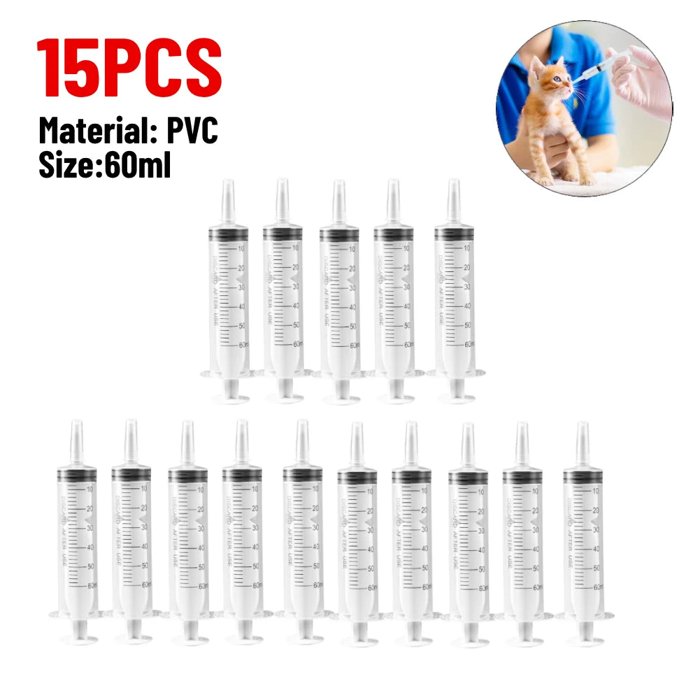 20/60/100ml Plastic Reusable Syringe For Measuring Nutrient Sterile Hydroponic Measure Perfume Rinse Disposable Sampler Injector