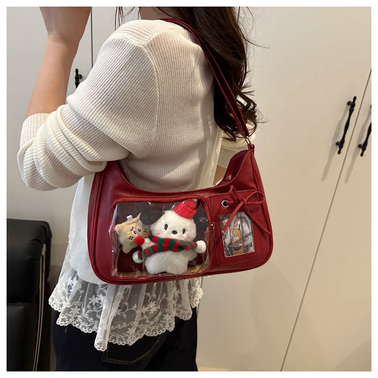 Design Sensation Single Shoulder Slant Crossbody Bag Basic Model Grain Bag Pain Bag for Girls Soft Synthetic Leather Sq...