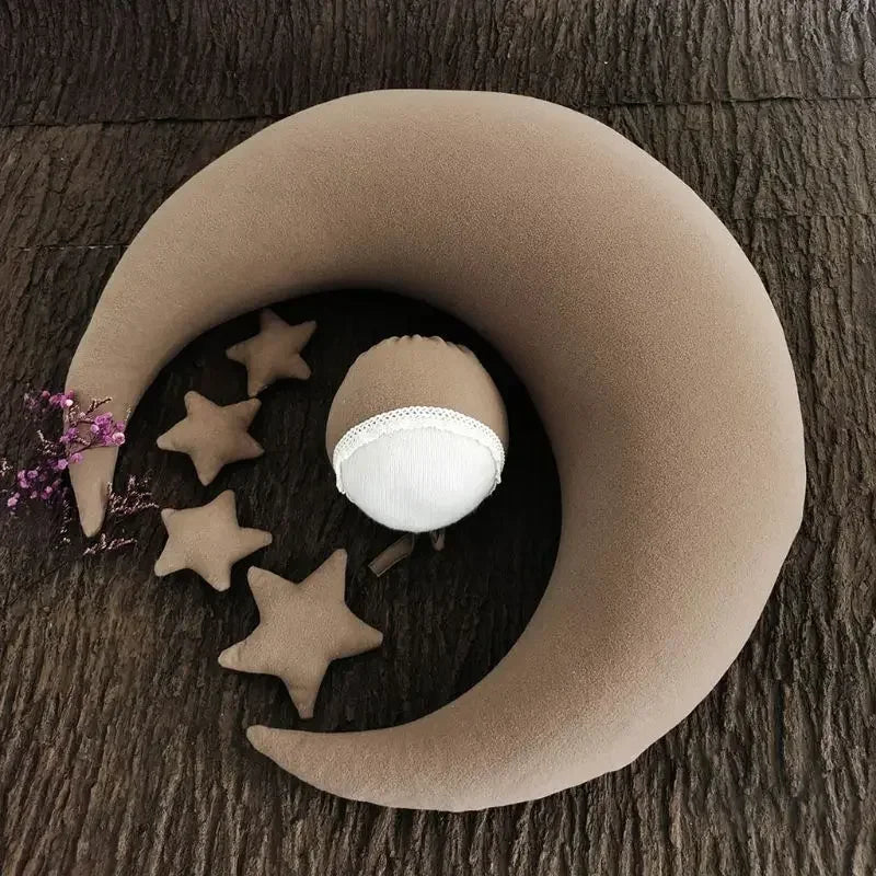 Baby Photography Props Newborn Posing Pillow Cute Baby Hat Colorful Beans Moon Stars Photo Shooting Set For Infant Newborn Gift
