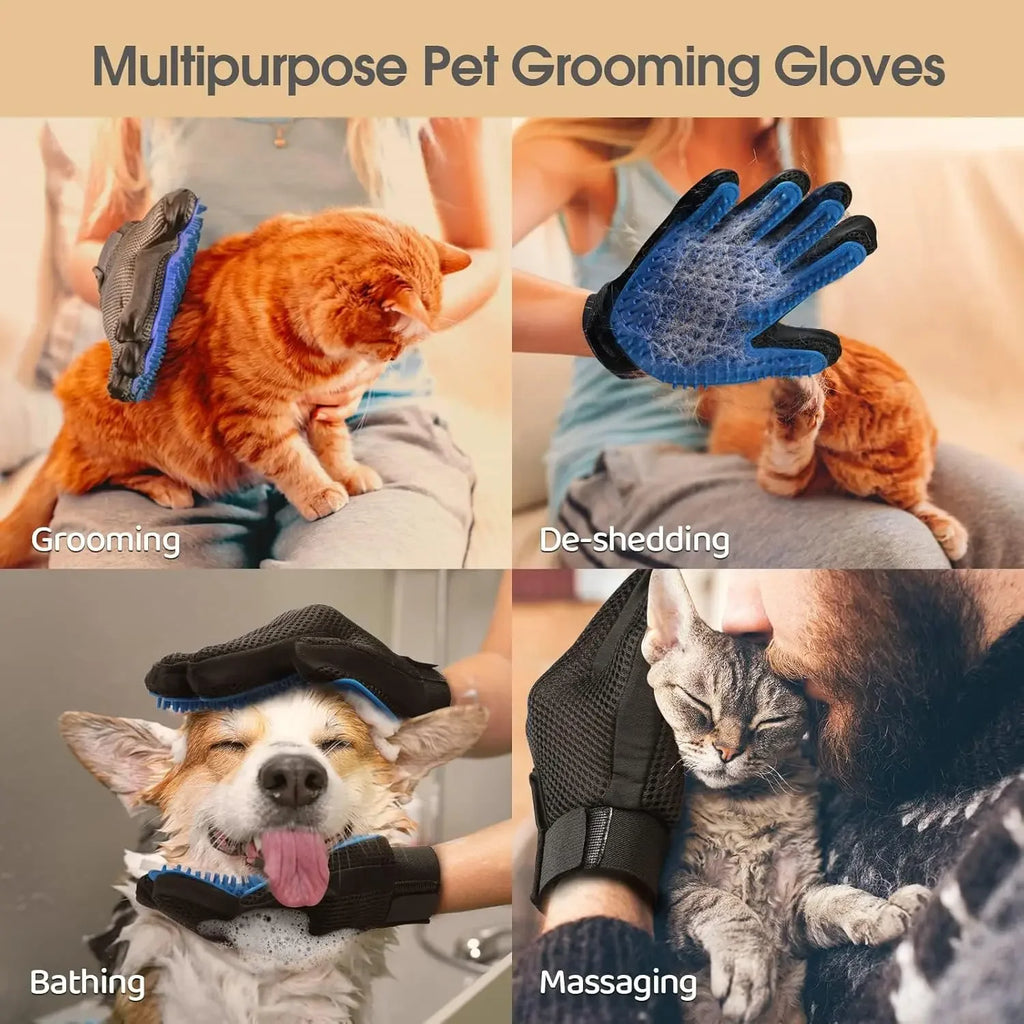 Pet Hair Glove Comb Pet Dog Cat Grooming Cleaning Glove Deshedding Hair remover Massage Brush Animal Supplies Cat Accessoies