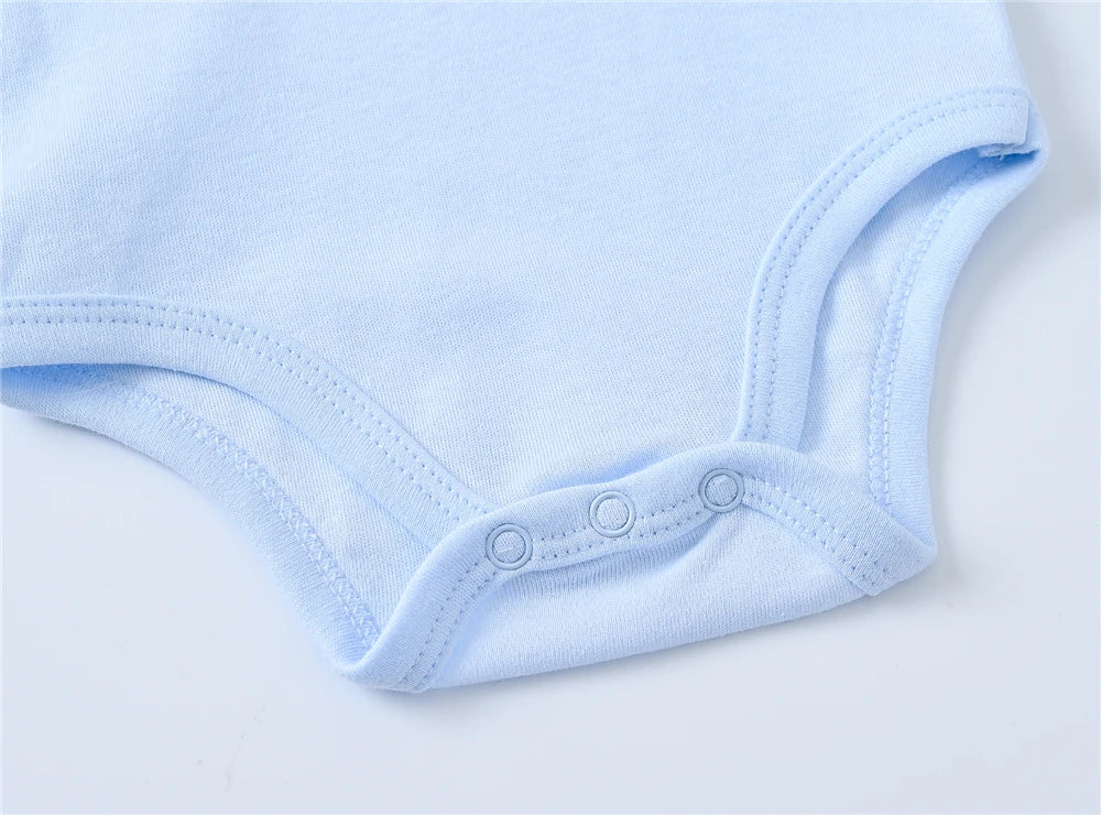 2025 Solid White Baby Clothes Short Sleeve Cotton Baby Girls Boys Bodysuit Newborn body bebe 0-24 months Infant Jumpsuit