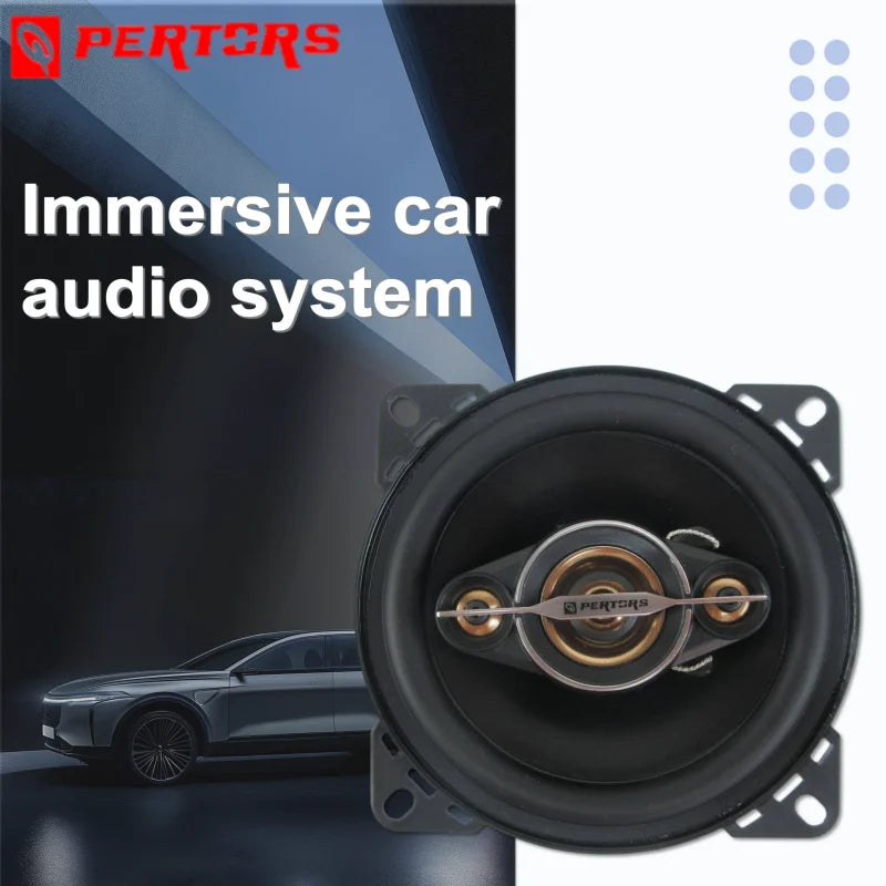 A Pair of 4" Coaxial Speaker 4-Way 350W Max Music Power Subwoofer Nominal Power 35W Impedance 4 Ohms for Audio Systems
