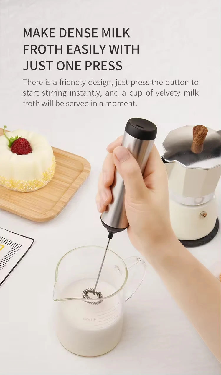 Wireless Electric Mini Milk Frother Coffee Whisk Egg Beater Blender Portable Stirrer Cappuccino Maker for Kitchen Cooking Tools