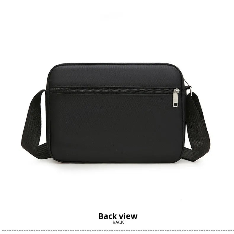 Casual Unisex Crossbody Bag Large Capacity Multi-layer Business Handling Bag Soft Nylon Material Zipper Closure Leisure Trave...
