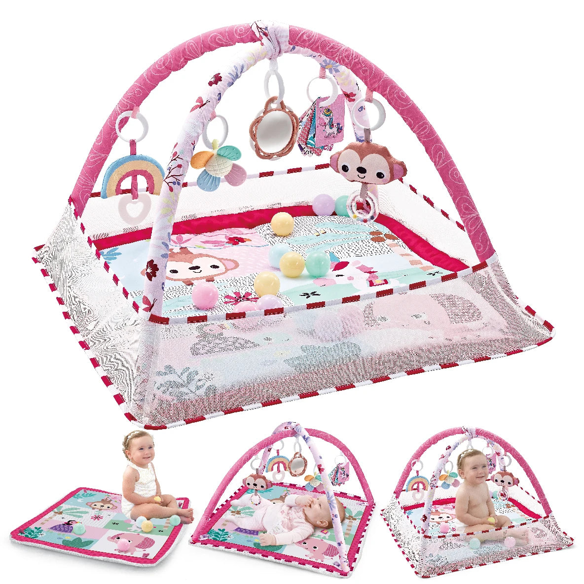 Baby Enlightenment Game Mat Crawling Blanket Early Education Activity Gym Toy Multifunctional Fence Pad Sports Fitness Frame Toy