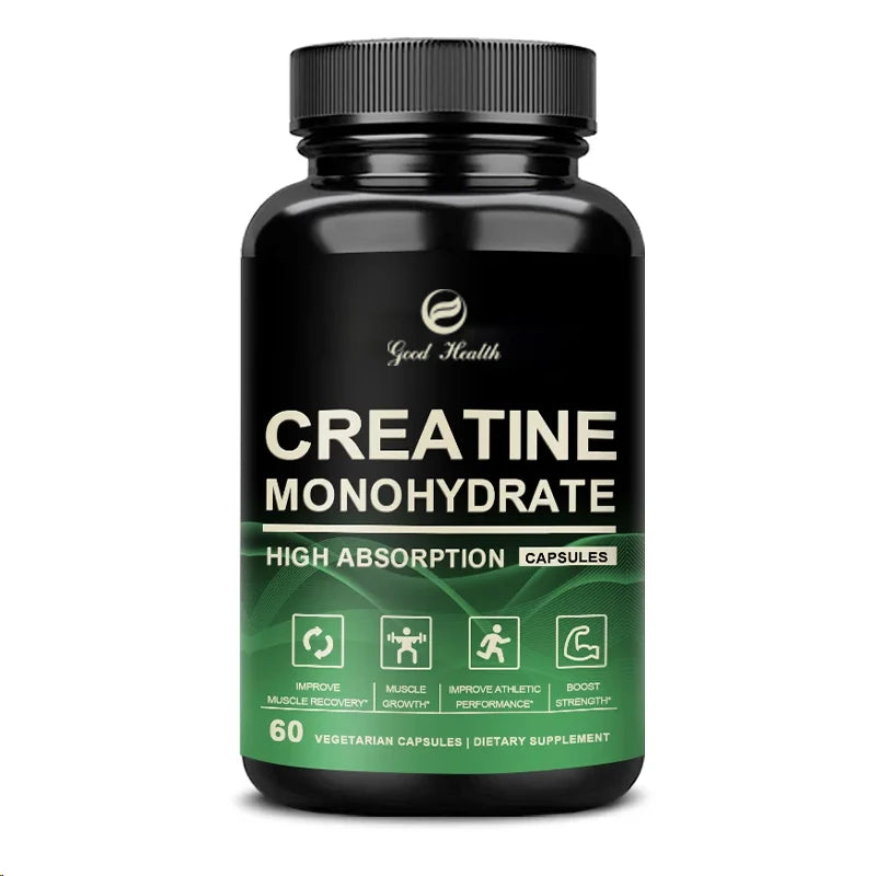 Creatine Monohydrate Capsules For Enhance Muscle Mass Strength & Performance Improvement Workout Recovery Mass Gainer
