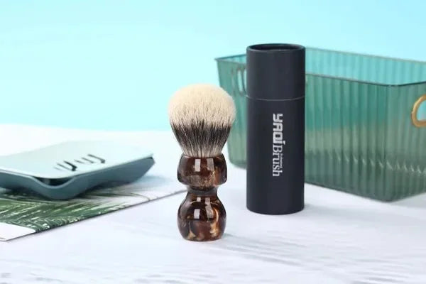 YAQI Caramel 26MM Two Band Badger Hair Men Wet Shaving Brush Shaving Brush For Men Shaving Foam Brush
