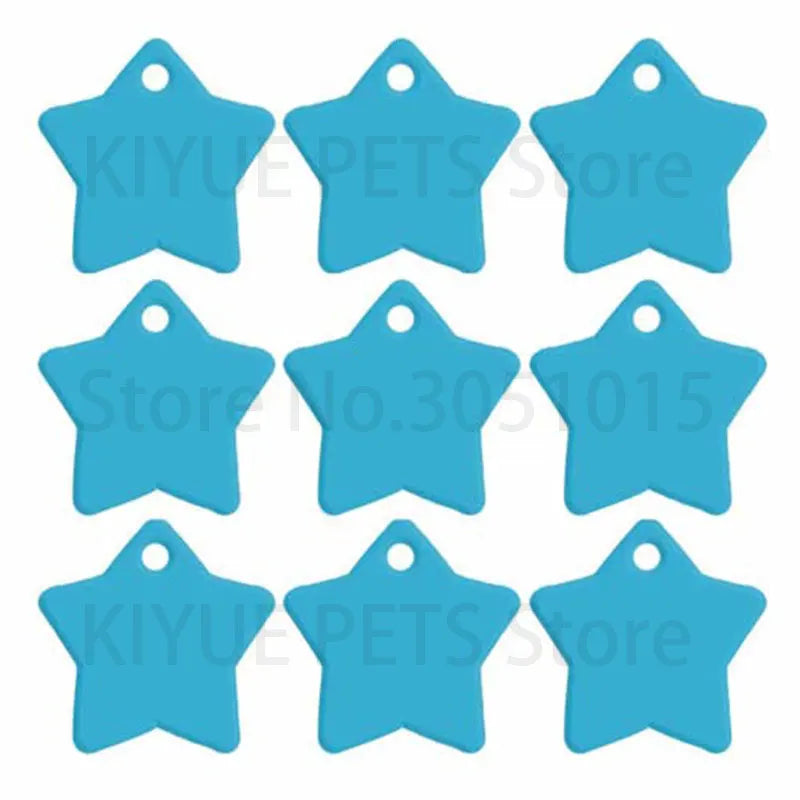 Wholesale 20Pcs Anti-lost Dog Tag For Collars Dog Name ID Tags Gifts for Dog Star Pet Collar Tags for Dog Owner Engraved Pet Tag
