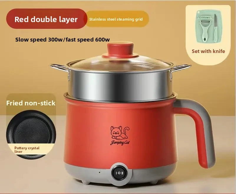 Mini Multi-Function Electric Cooker Small Integrated Steaming And Cooking Dormitory Noodles Home Use Single Person Mini Electric