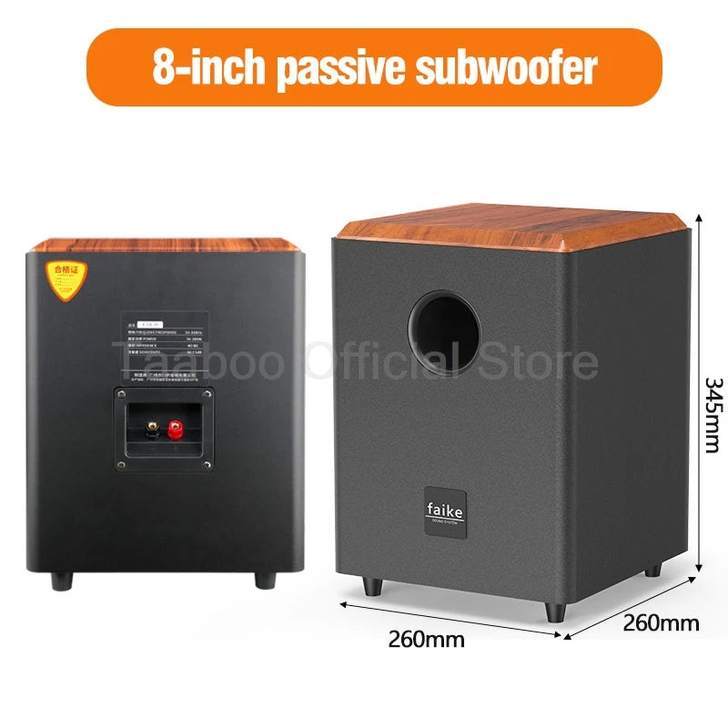 8/10/12 Inch Passive Subwoofer 80-150W High Power Speaker 4-8ohm HiFi TV Speakers Audio For Home Theater Sound System Television