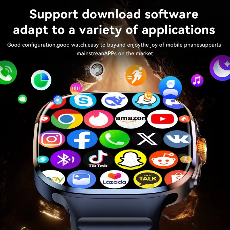 Original M99 Smartwatch with 2.4 Inch AMOLED Screen 4G/5G SIM Card Slot GPS WiFi 190° Rotating Camera Android 10.0 Gaming Watch